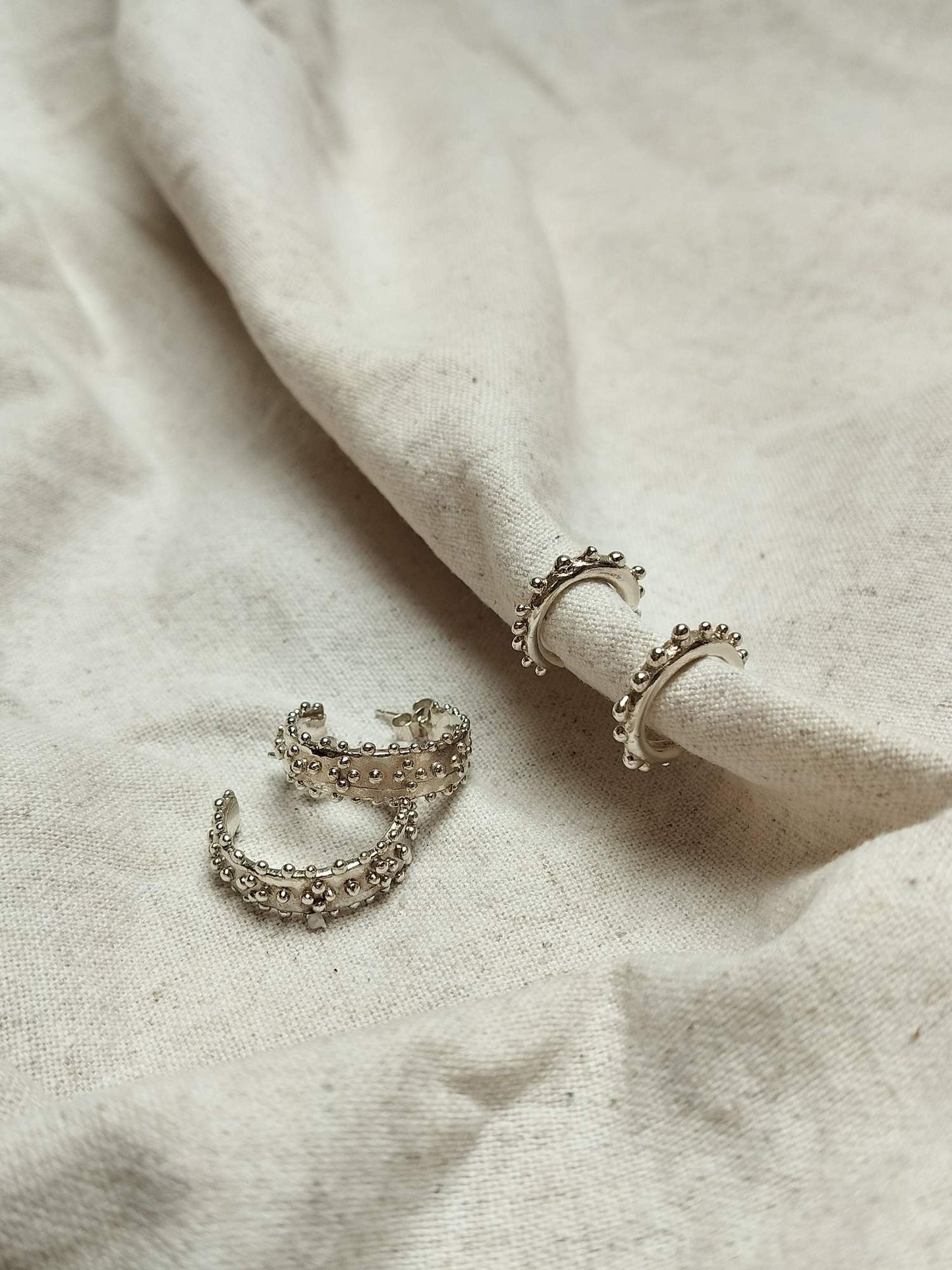 Barnacle hoop earrings