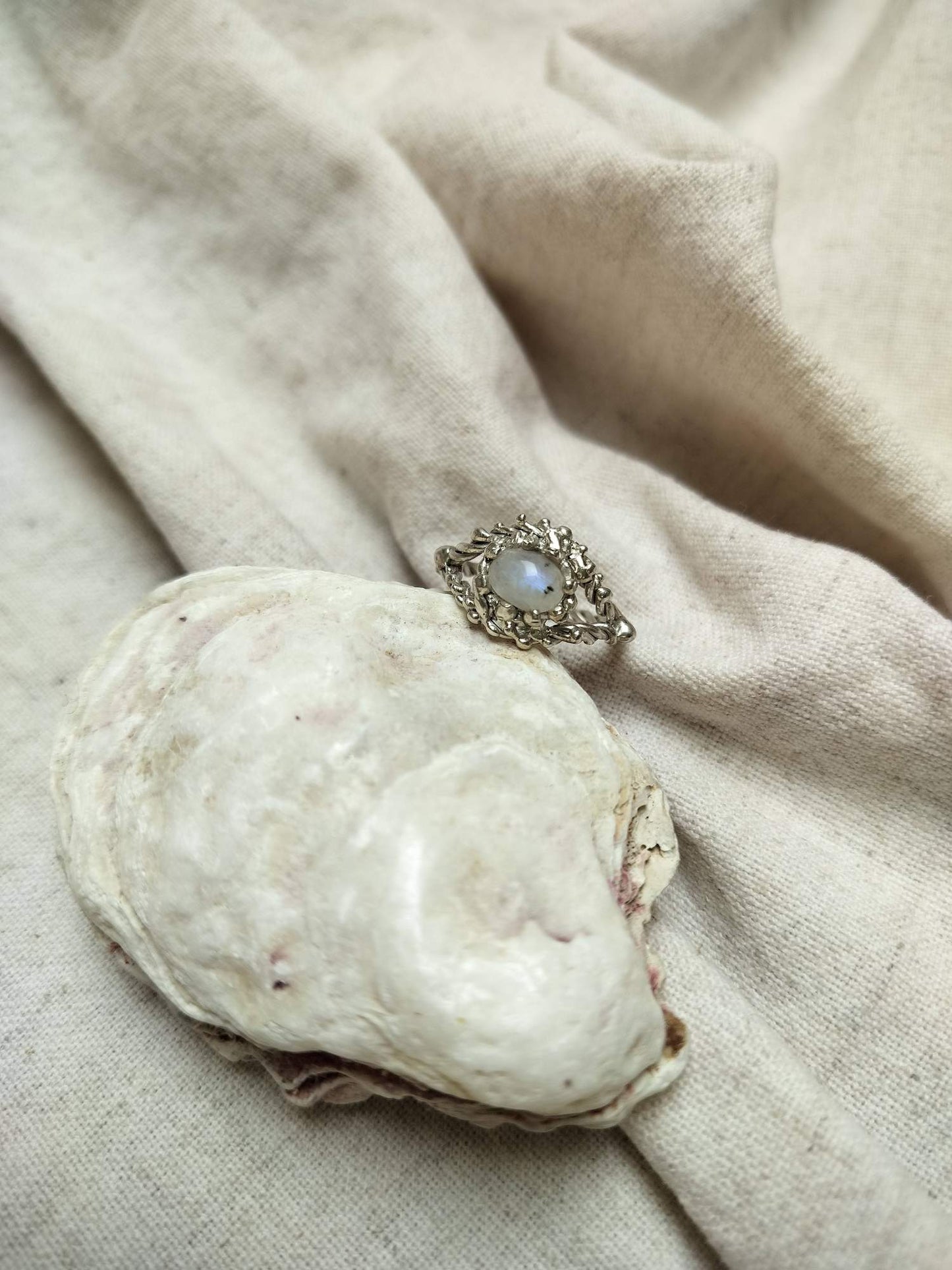 Moonstone rockpool ring