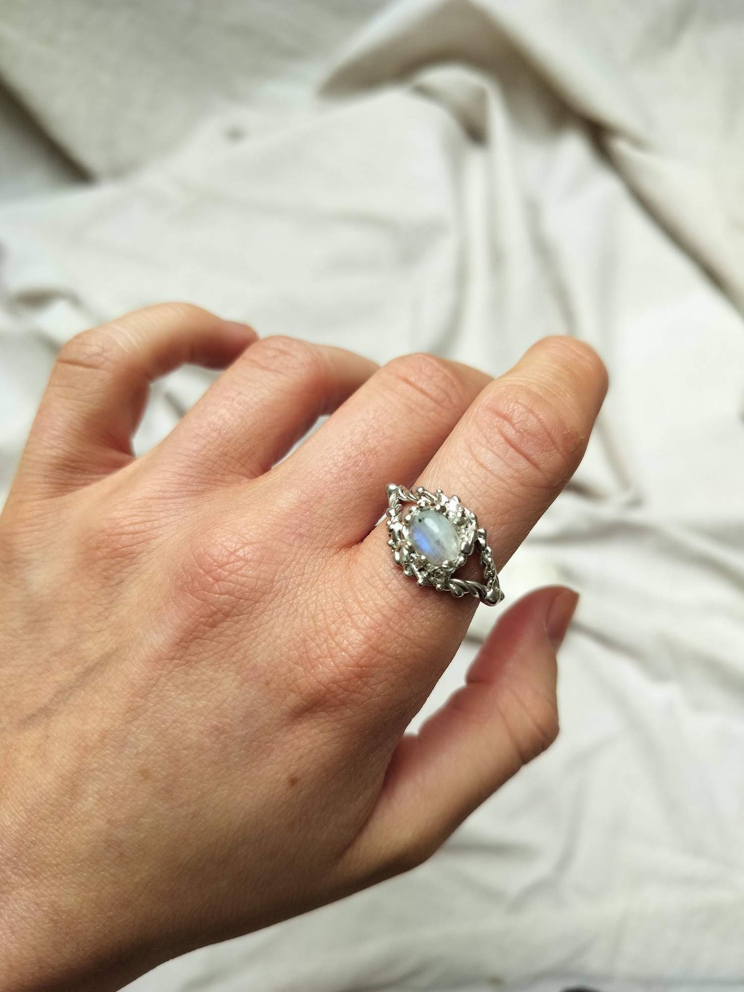 Moonstone rockpool ring