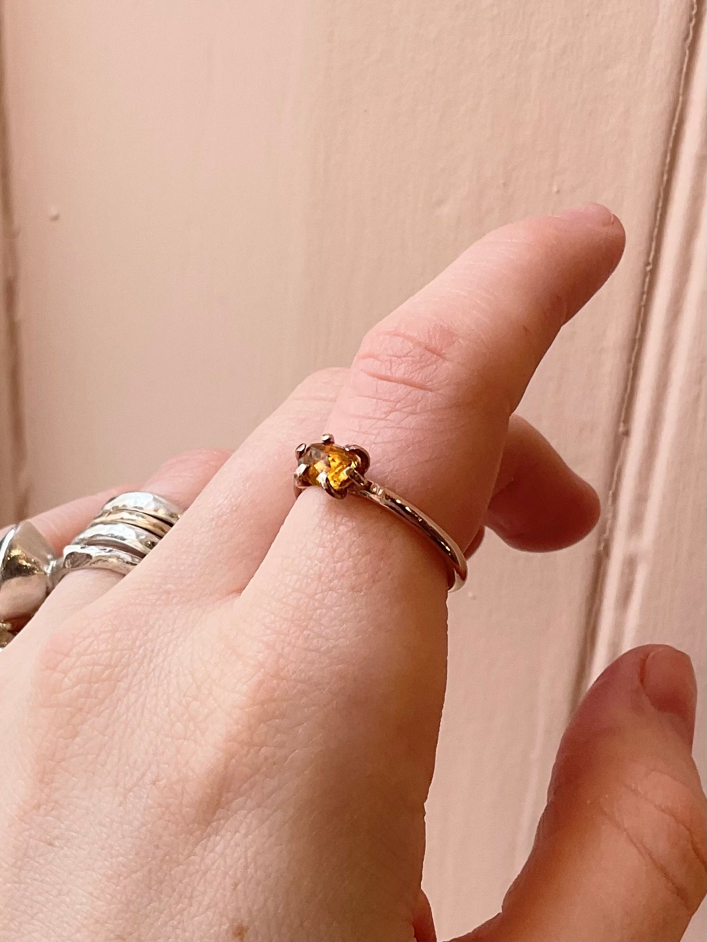 Citrine, Rose Gold Ring