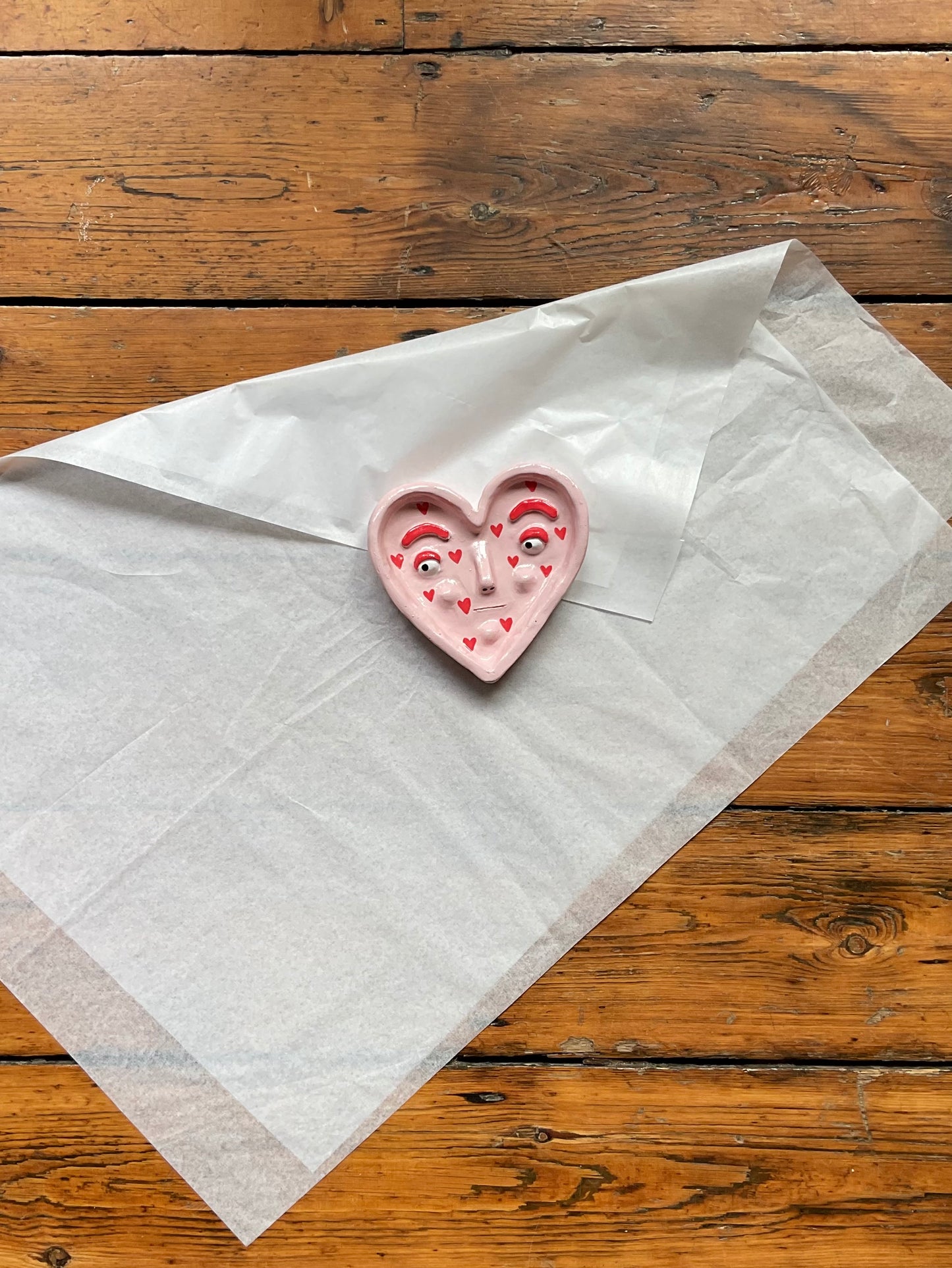 PonkyWots Heart Painted Dish