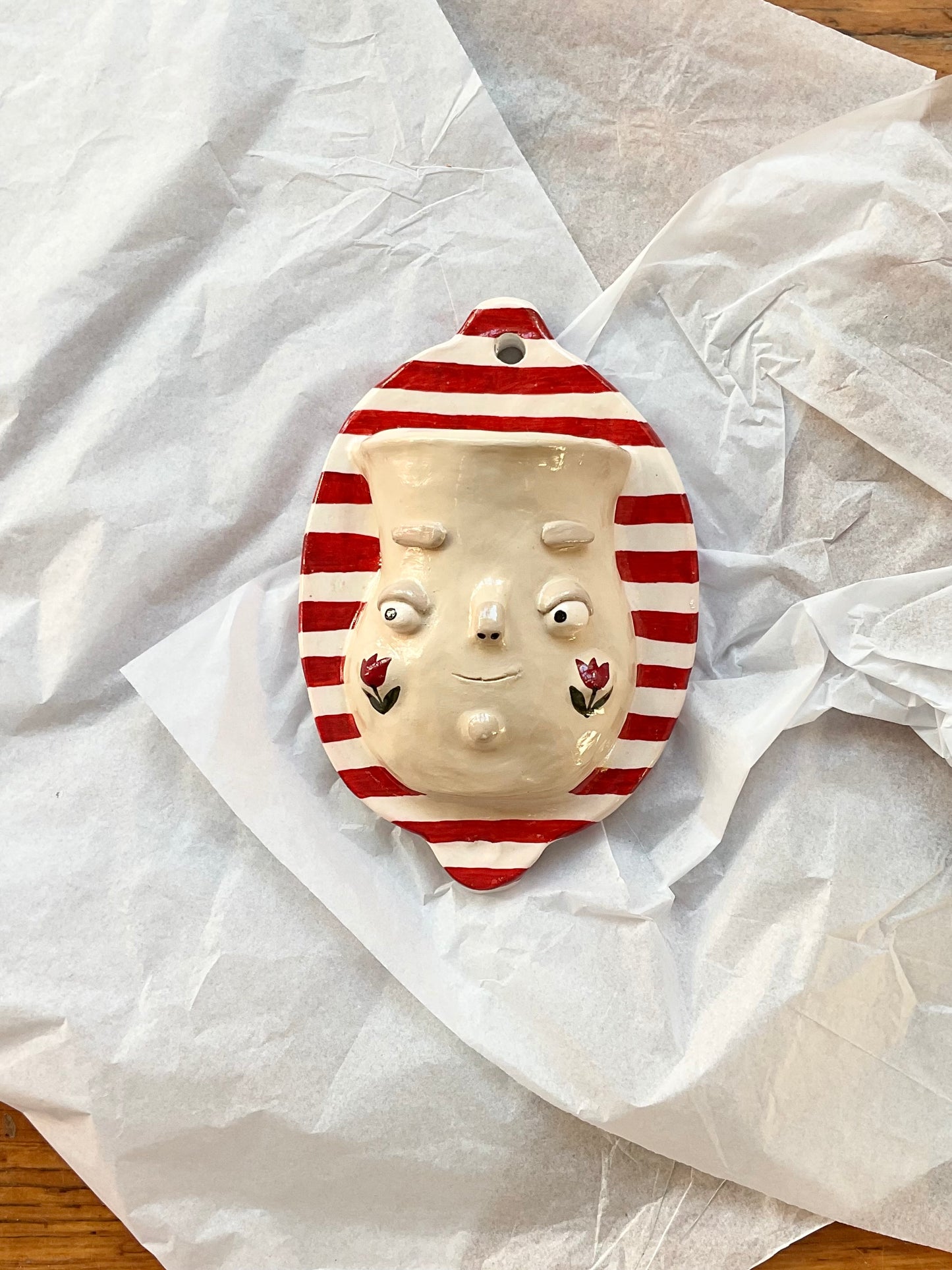 Stripes & Stalks, Ponky Wots Wall Vase