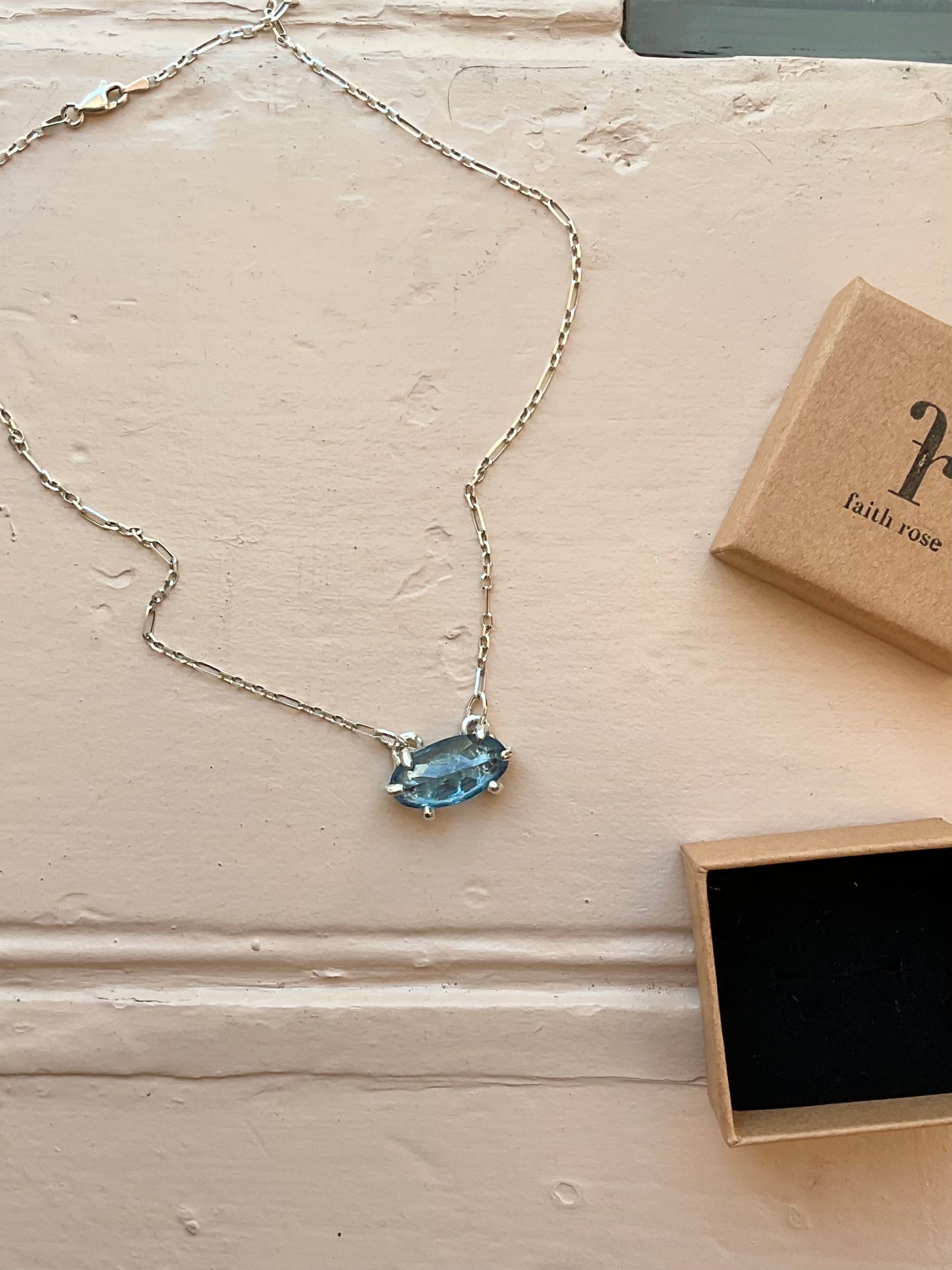Antique Blue Topaz Necklace