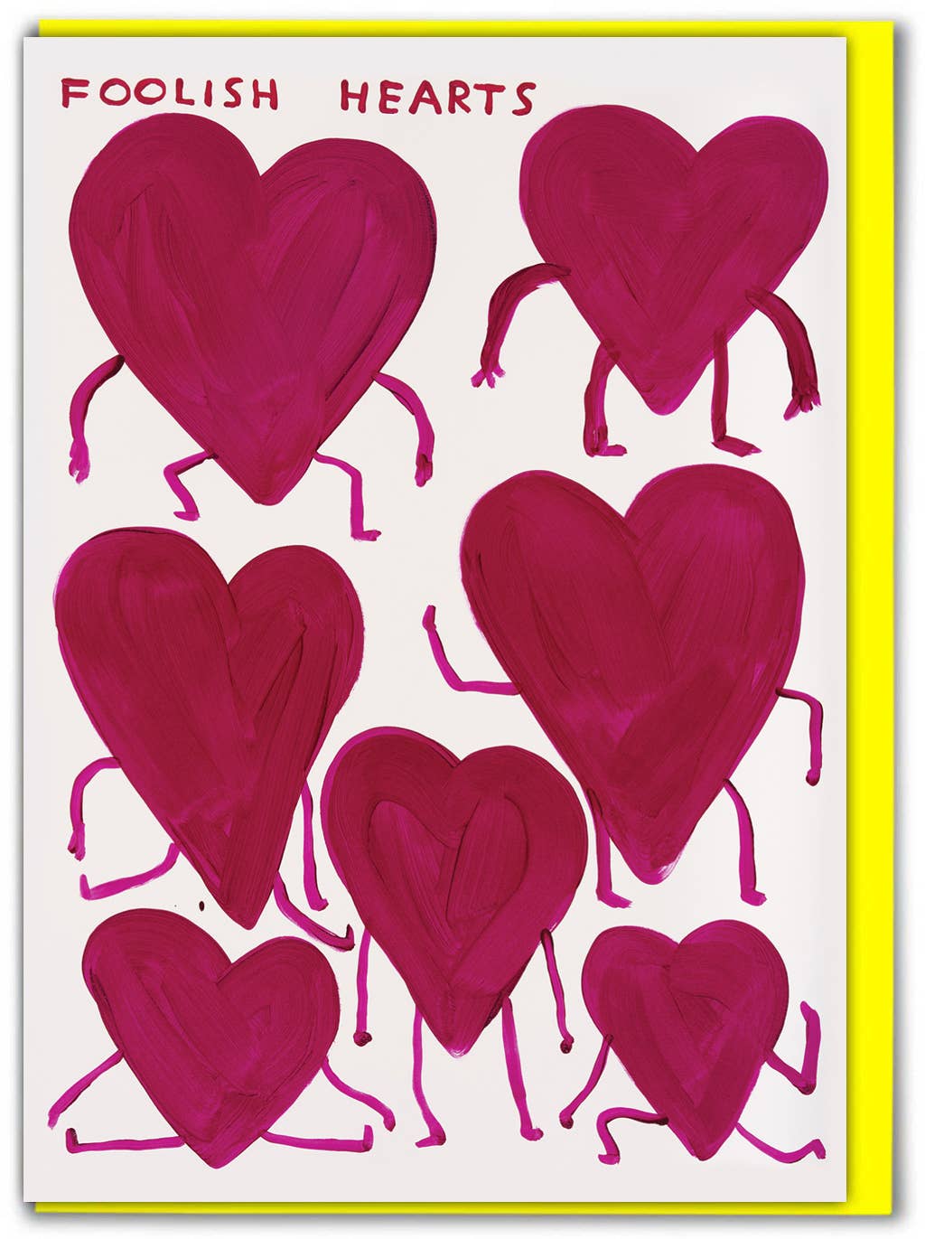 David Shrigley - Foolish Hearts Greetings Card