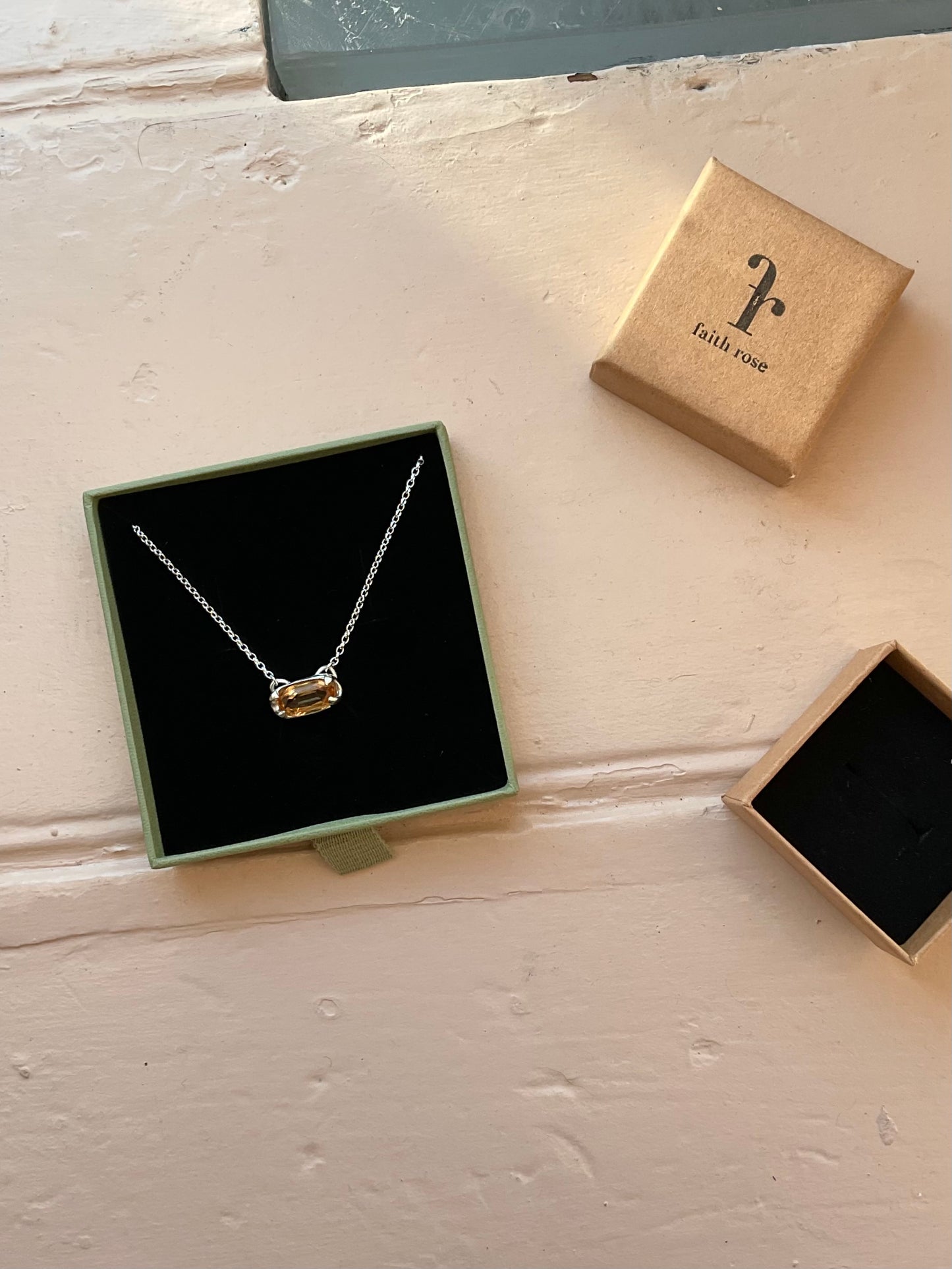 Petite Antique Citrine Necklace