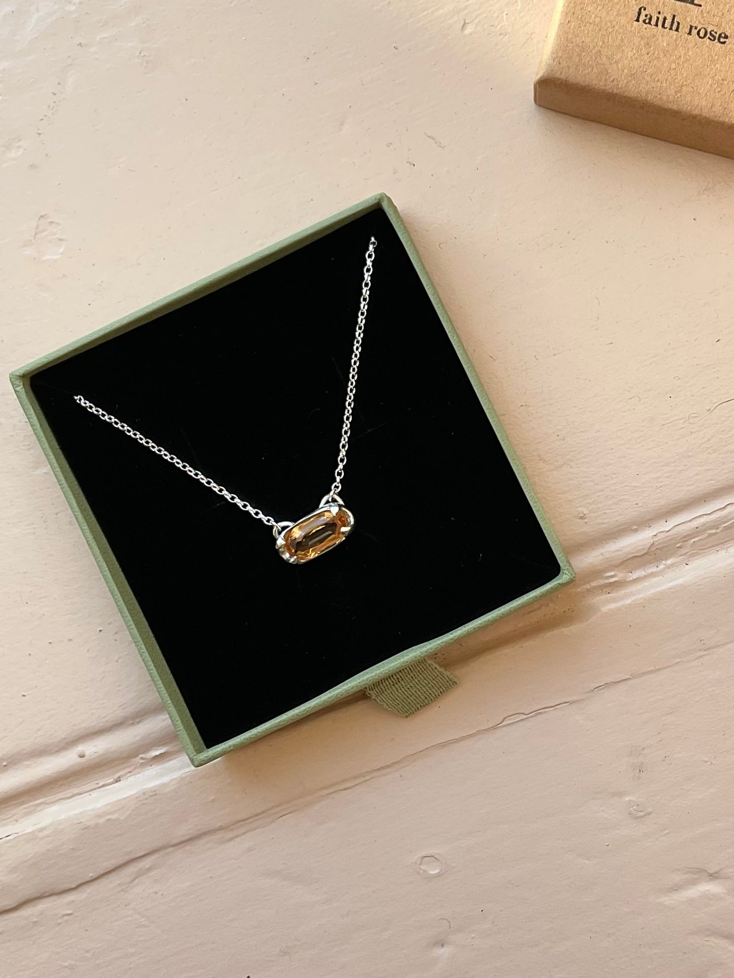 Petite Antique Citrine Necklace
