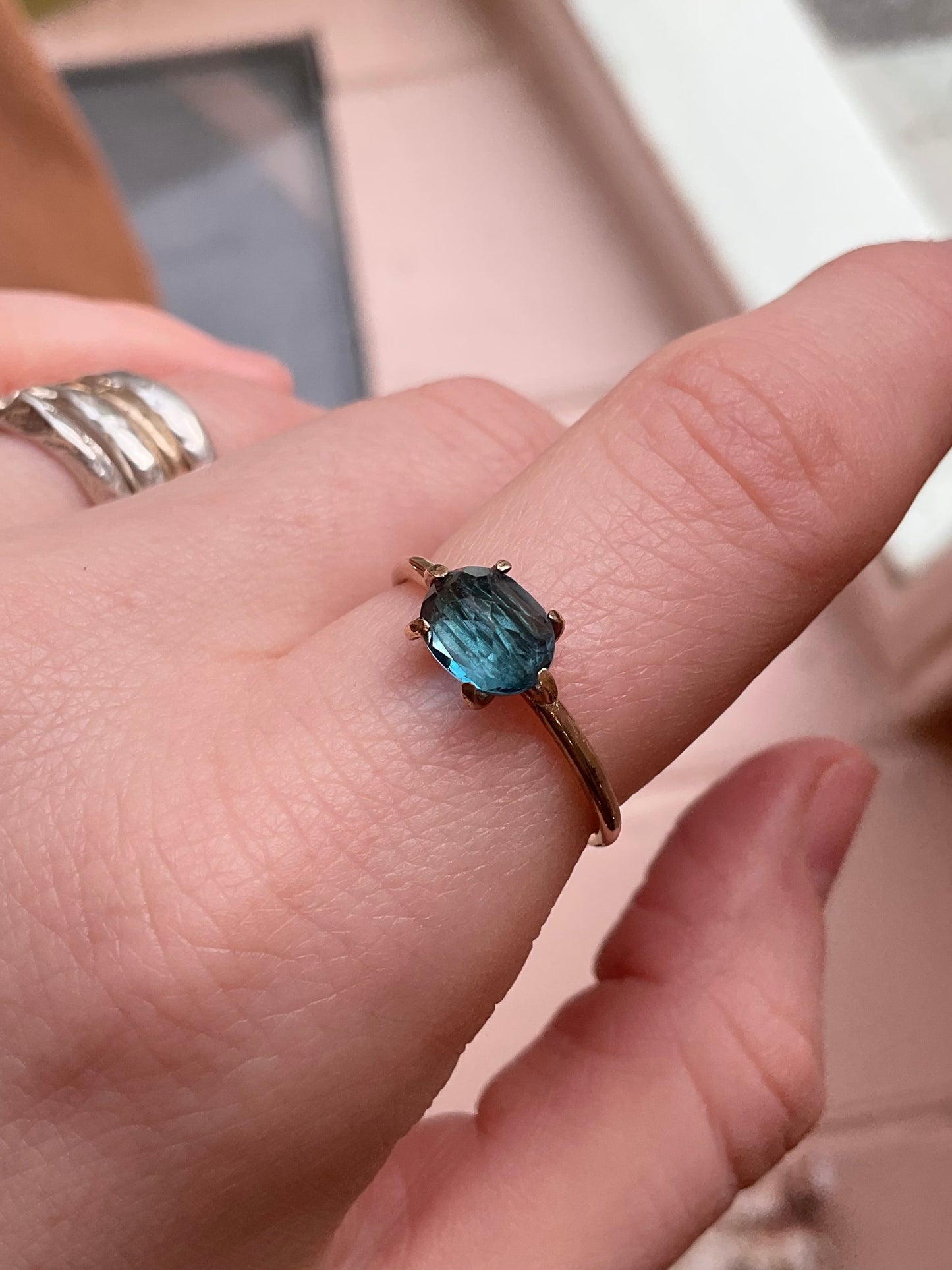 London Blue Topaz, Gold Ring