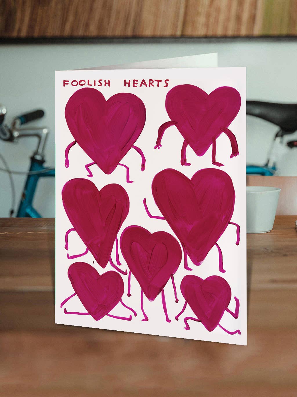 David Shrigley - Foolish Hearts Greetings Card