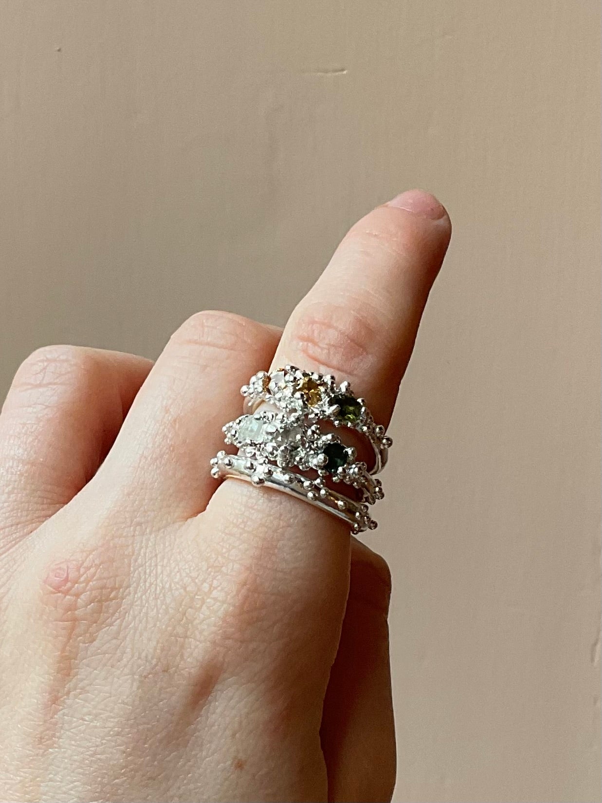 Tourmaline Barnacle Ring #2