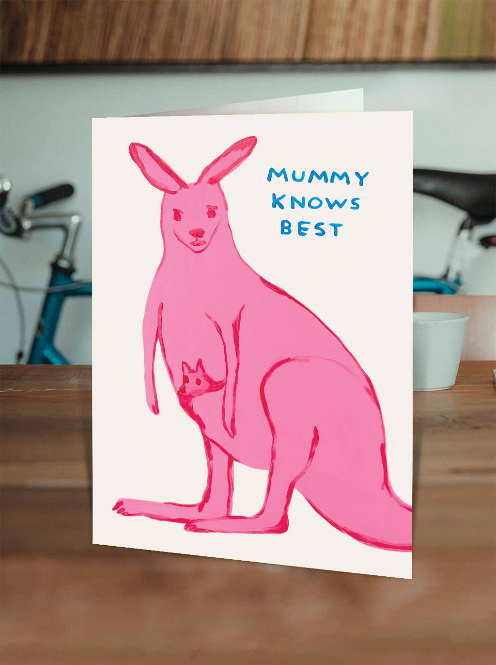 Mummy Know's Best Greetings Card by David Shrigley