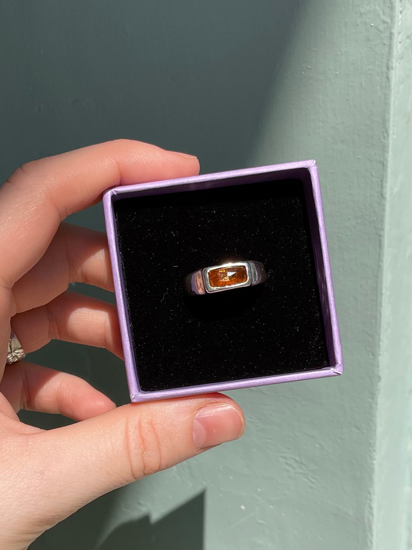 Orange Kyanite Ring