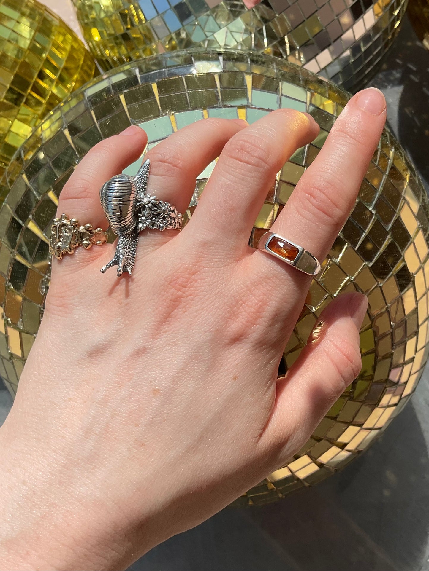 Orange Kyanite Ring