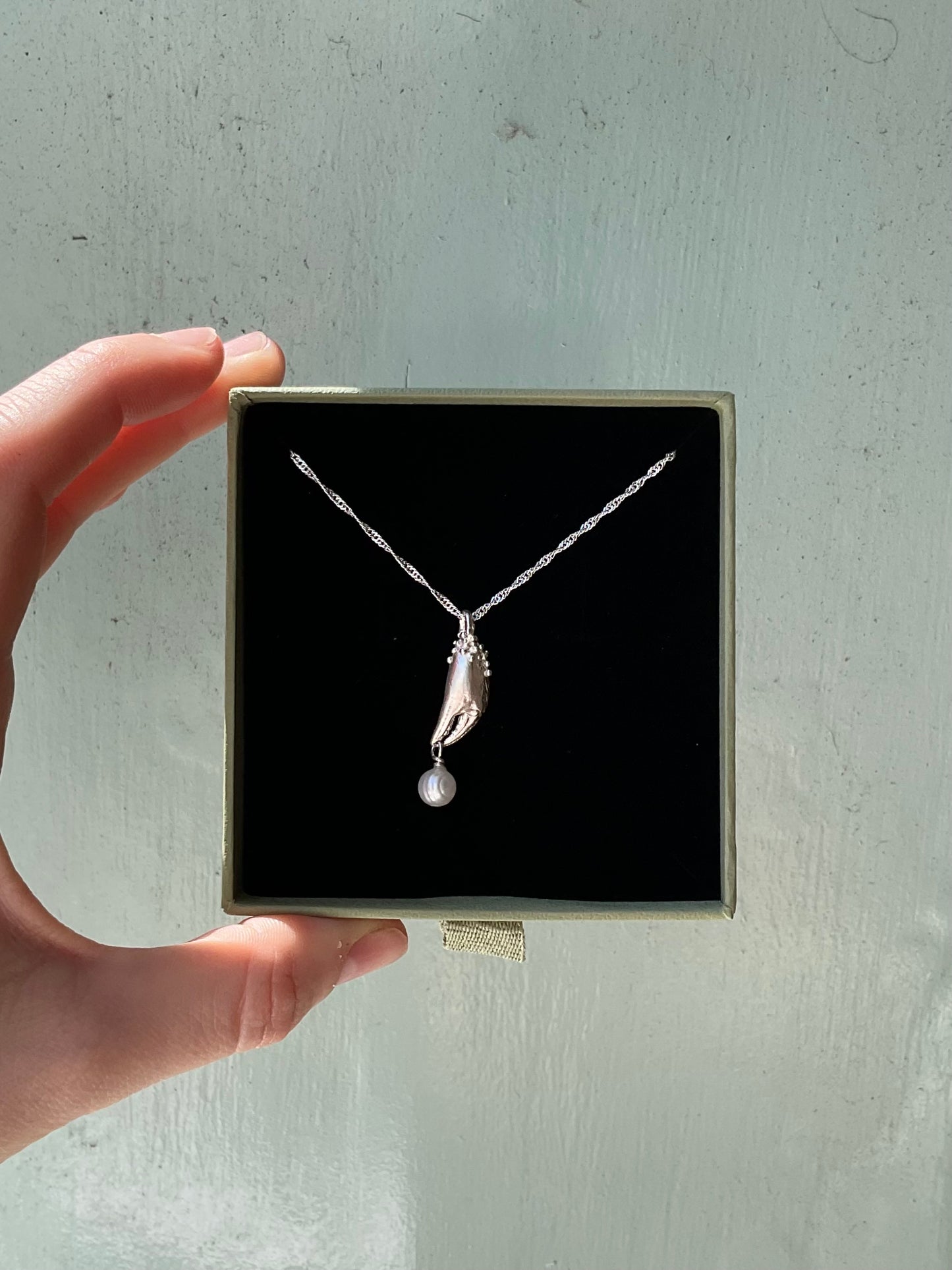 Pearl Crab Claw Pendant