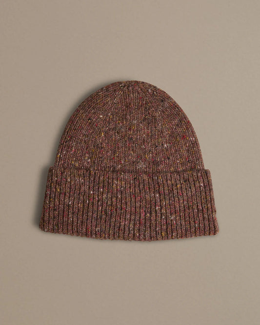 Unisex Donegal Beanie | Ruby Dusk