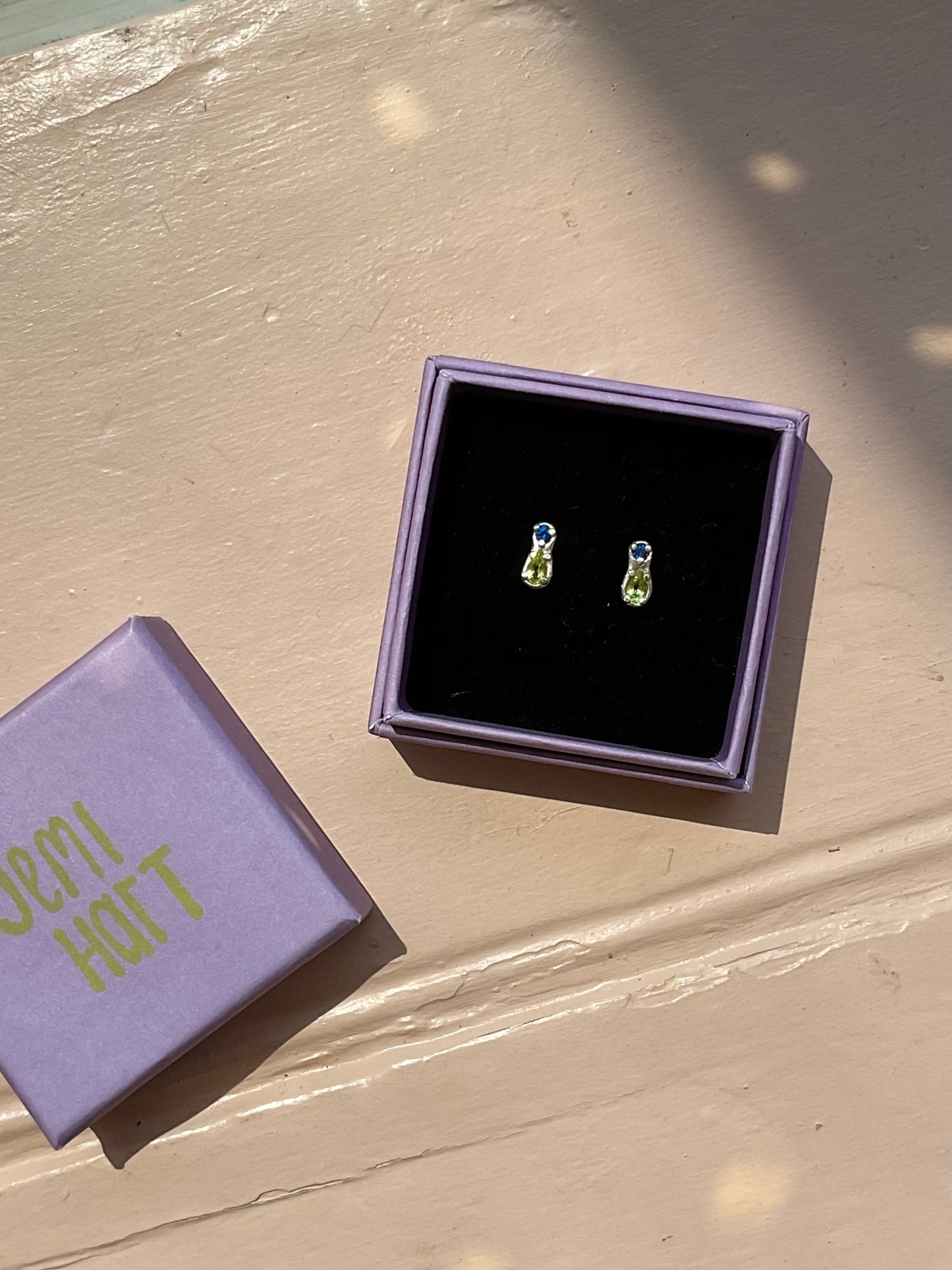 Green & Blue Stud Earrings