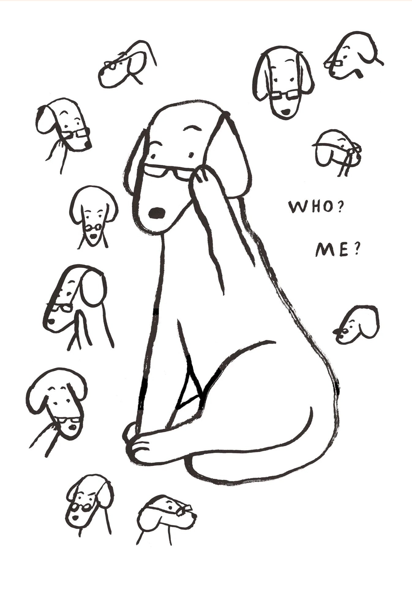 Who, Me? Dog Print