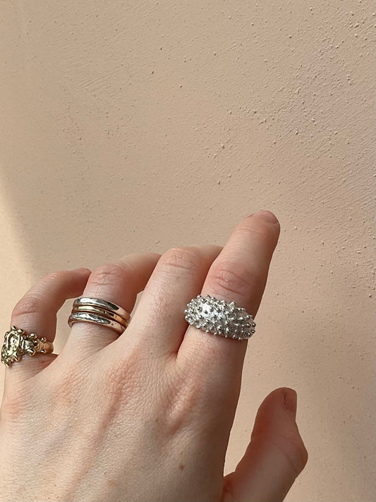 Caviar dome ring 2
