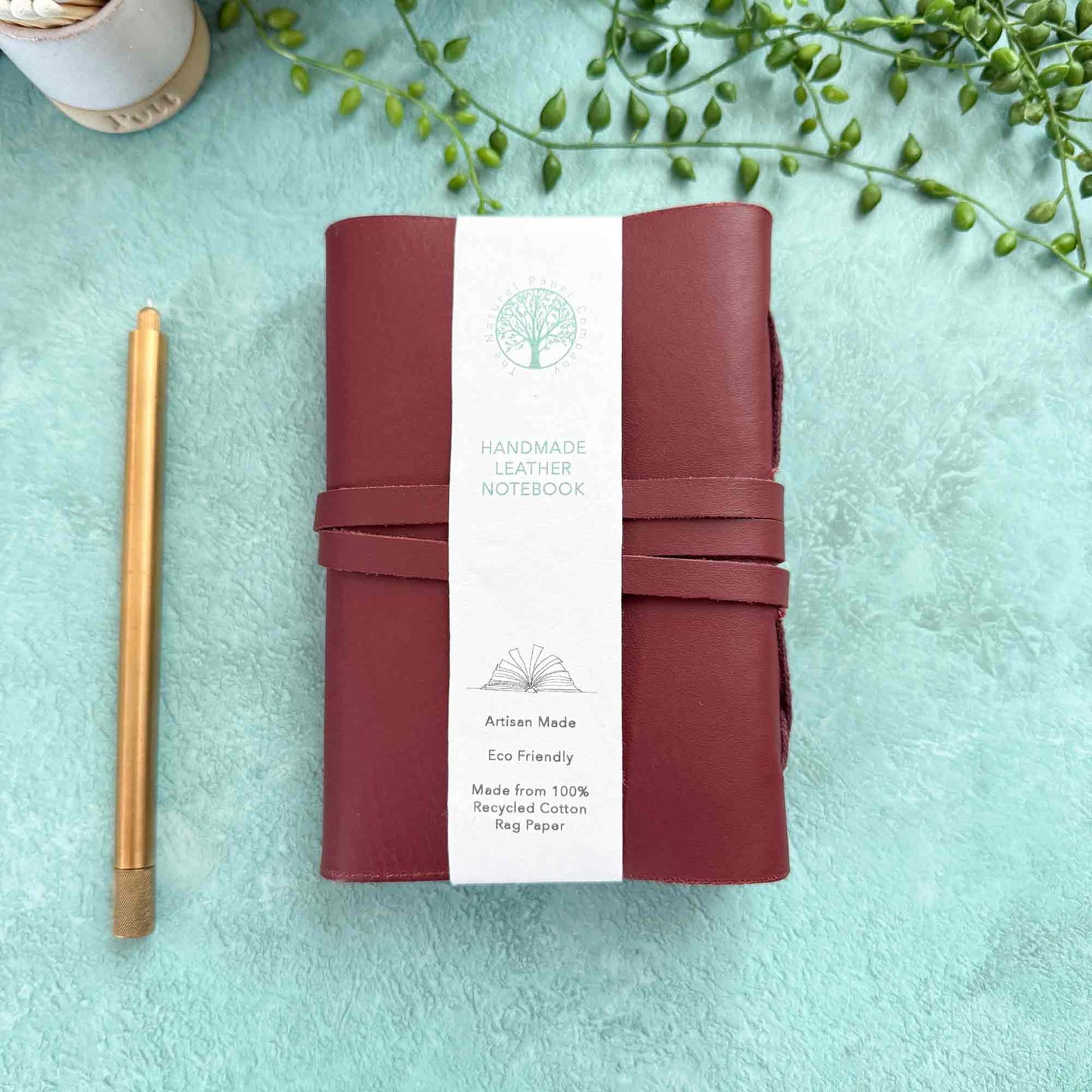 A6 Handmade Leather Notebook - Oxblood