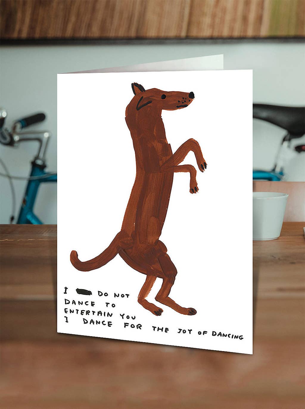 David Shrigley Greetings Card - Dancing Dog