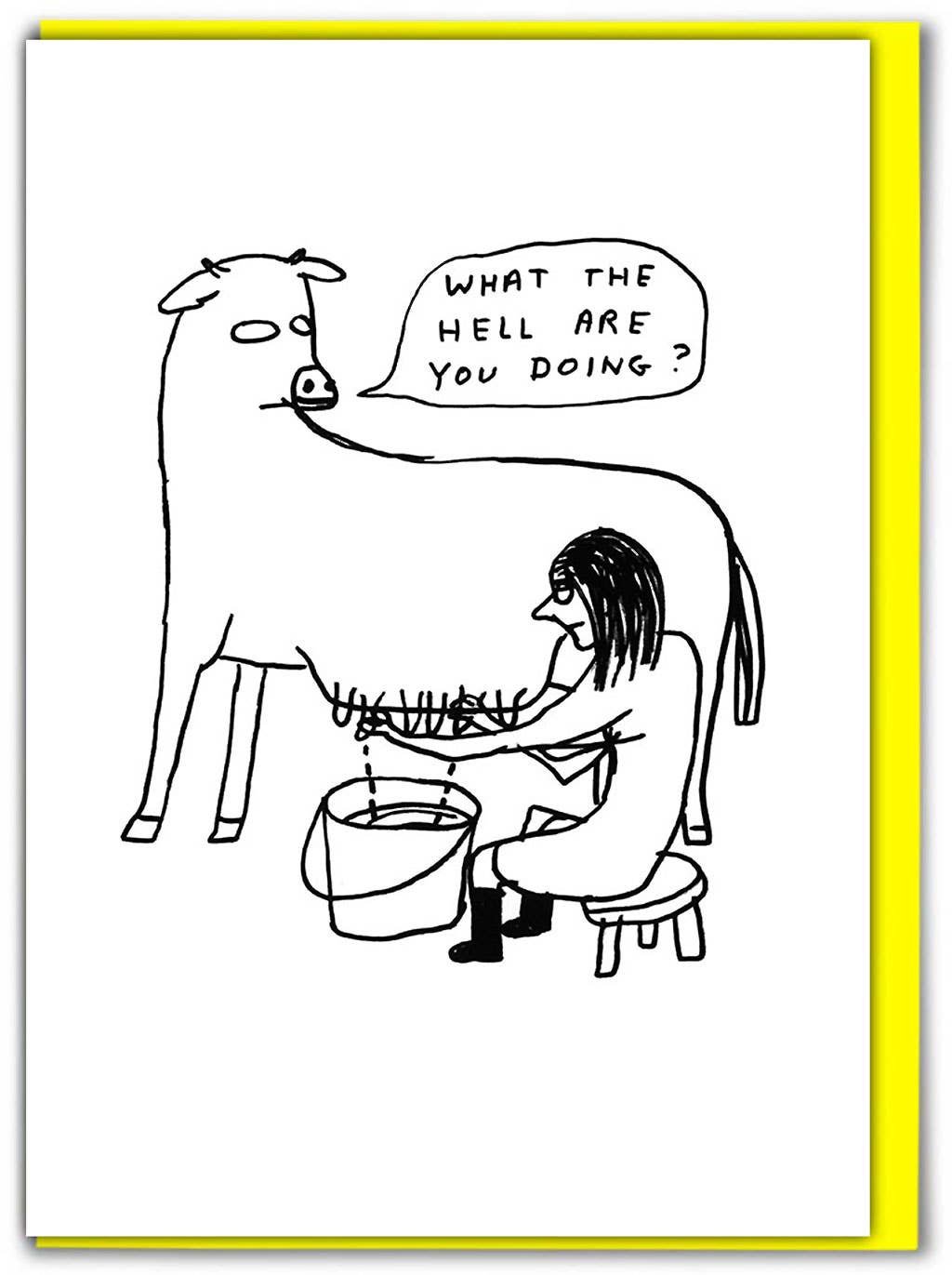 Greetings Card By David Shrigley - What The Hell