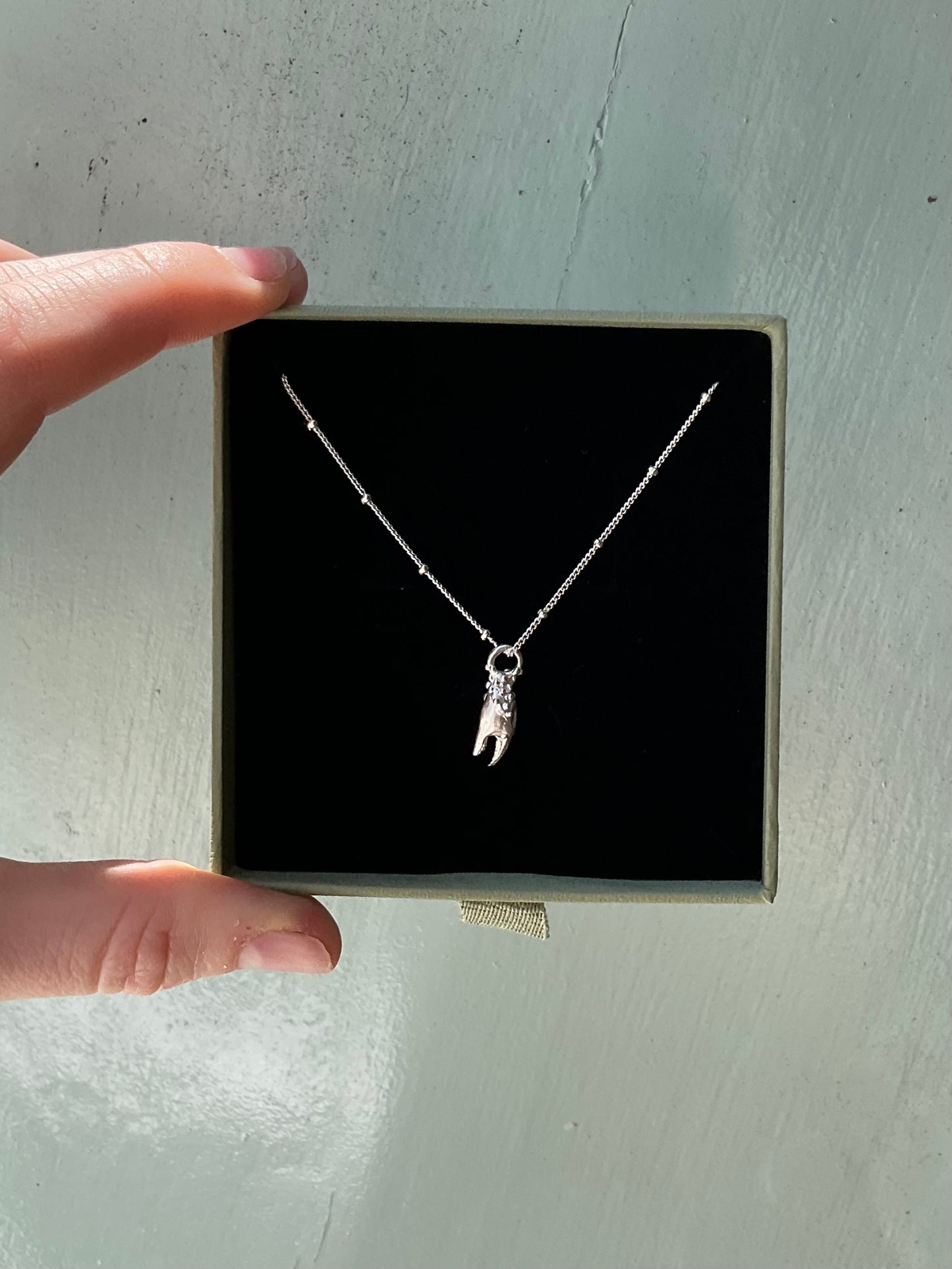 Micro Crab Claw Pendant
