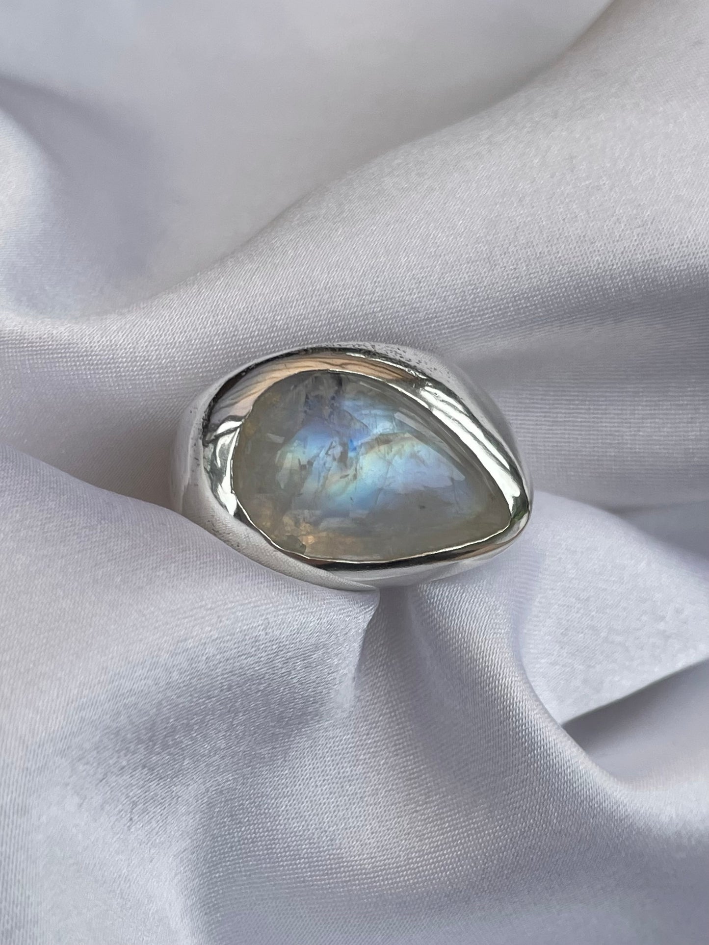 Moonstone Droplet Ring