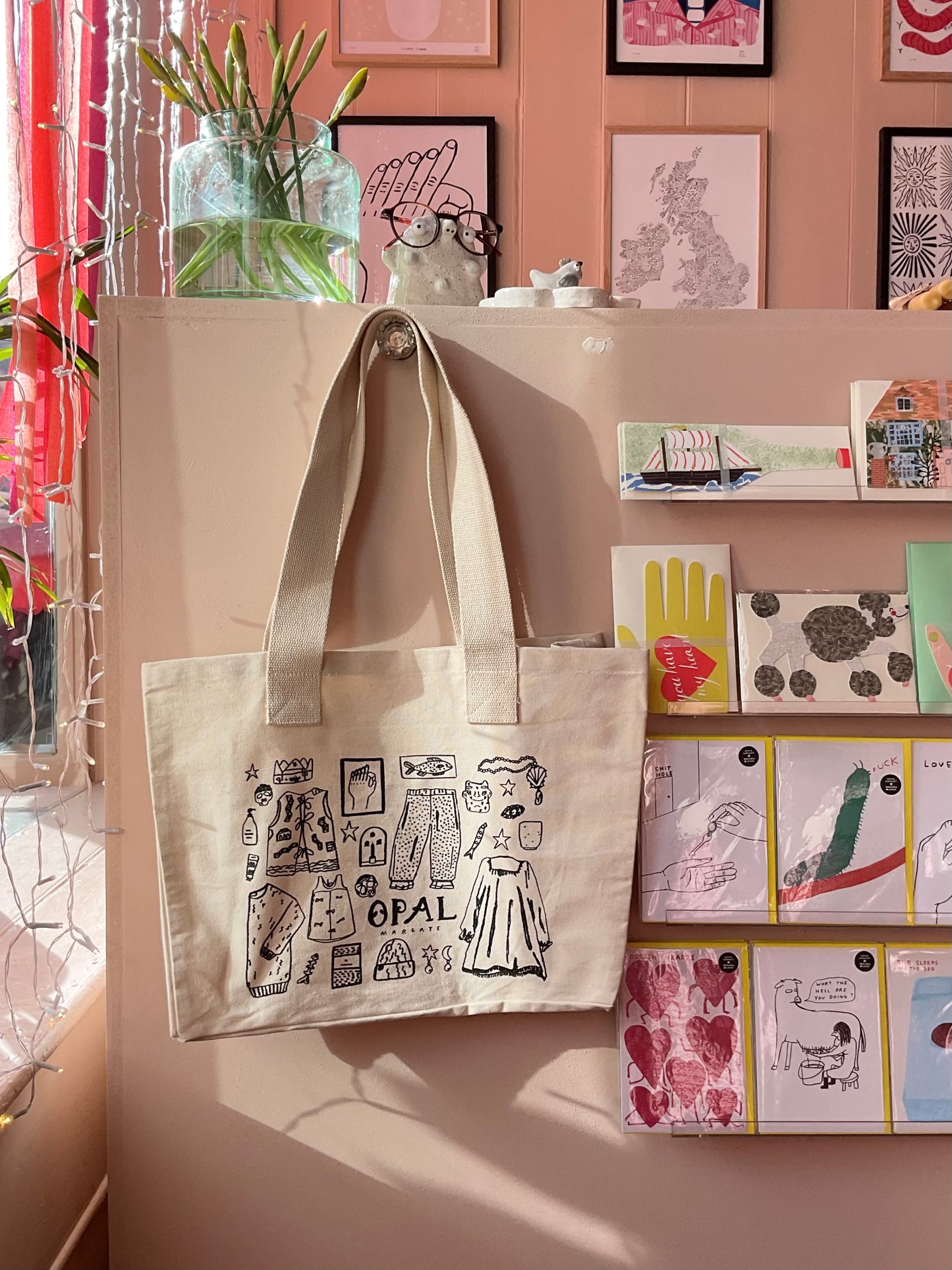 Opal Margate x Alex Foster illustrated tote bag