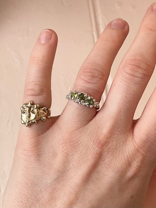 Tourmaline Barnacle Ring #5