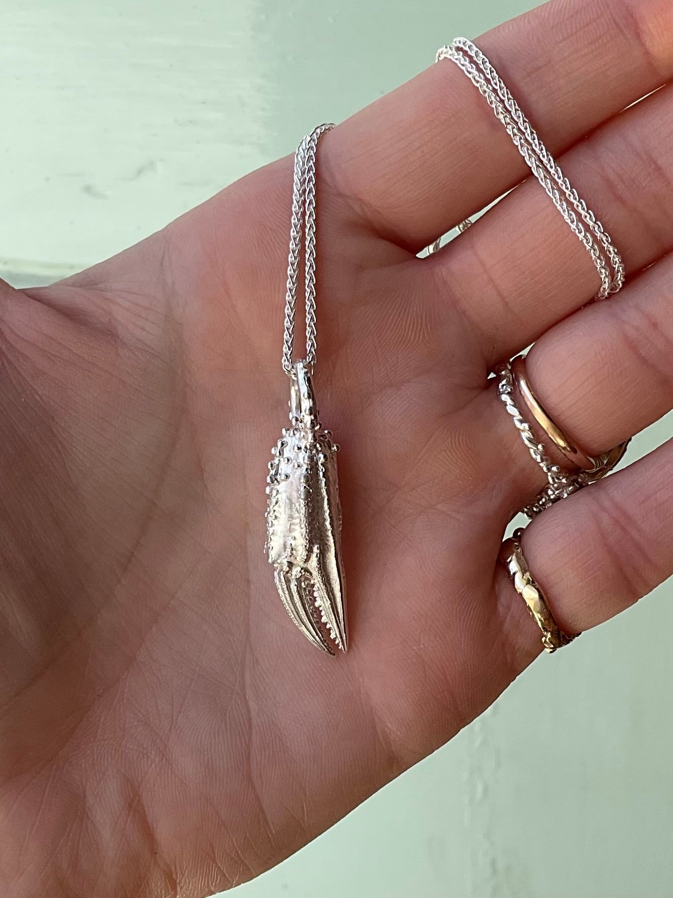 Gnarly Crab Claw Pendant