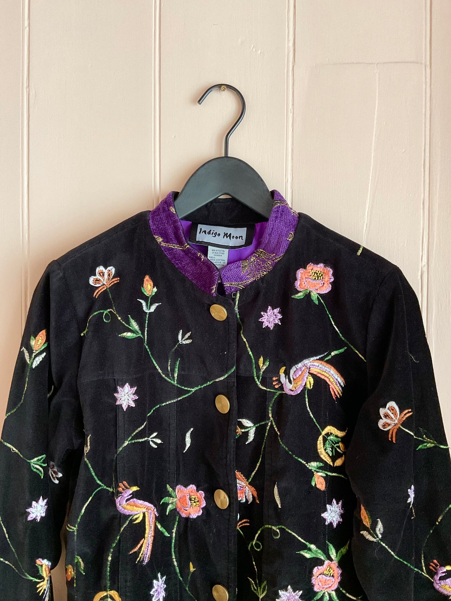 Vintage Indigo Moon Velvet Jacket