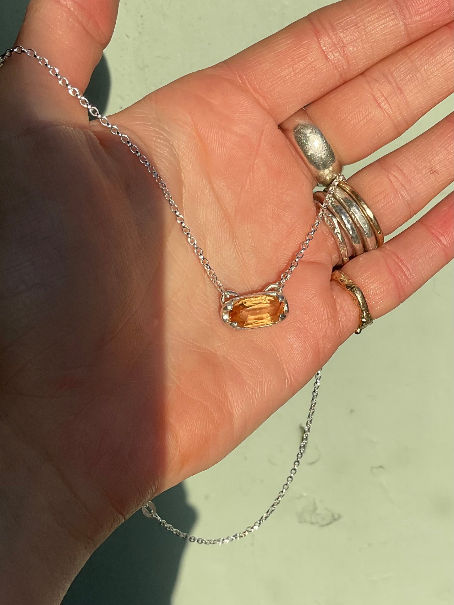 Petite Antique Citrine Necklace
