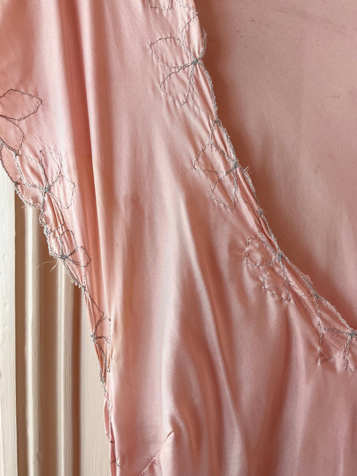 Vintage bias cut pink slip dress