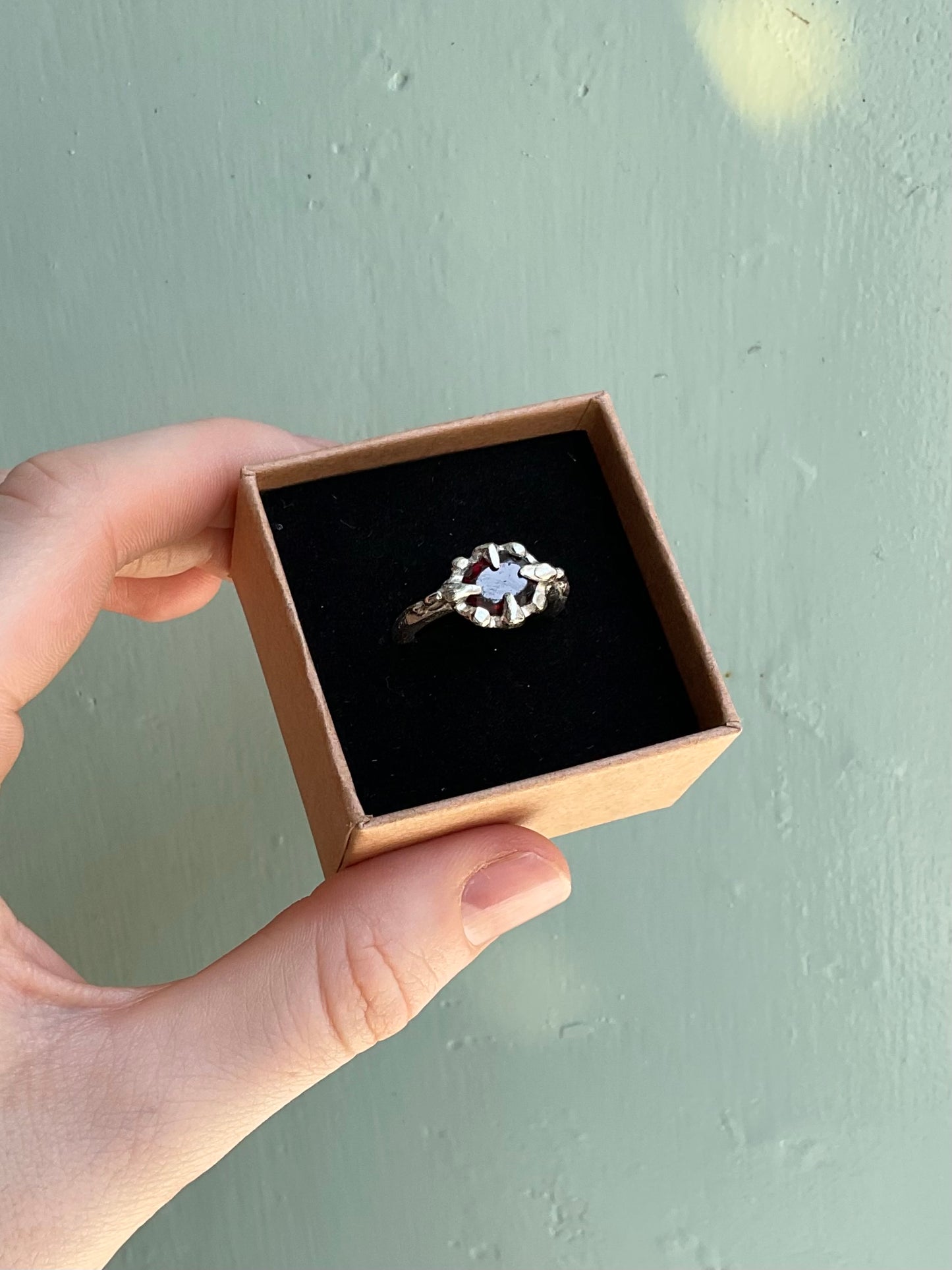 Garnet talon ring