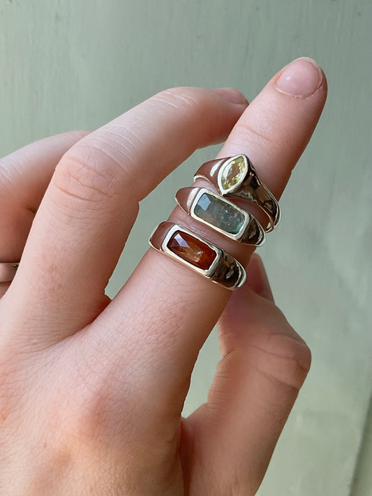Lemon Quartz Marquis Ring