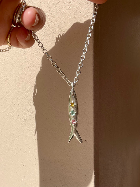 Gem Belly Fish Pendant
