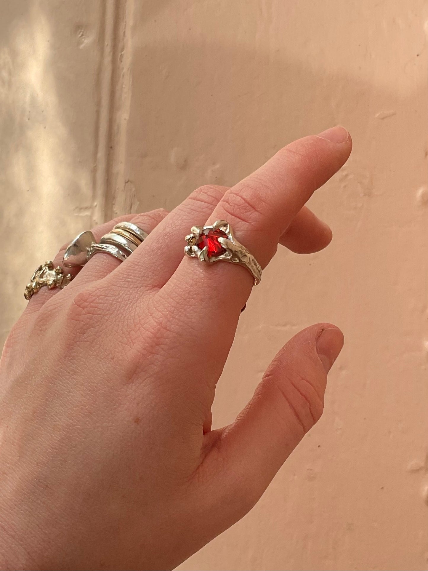 Garnet & Citrine Ring