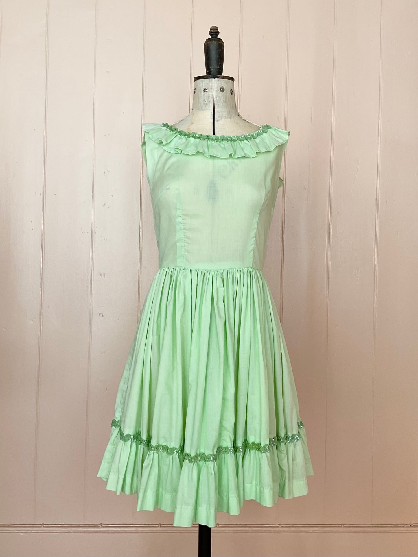 Vintage Pale Green Party Dress