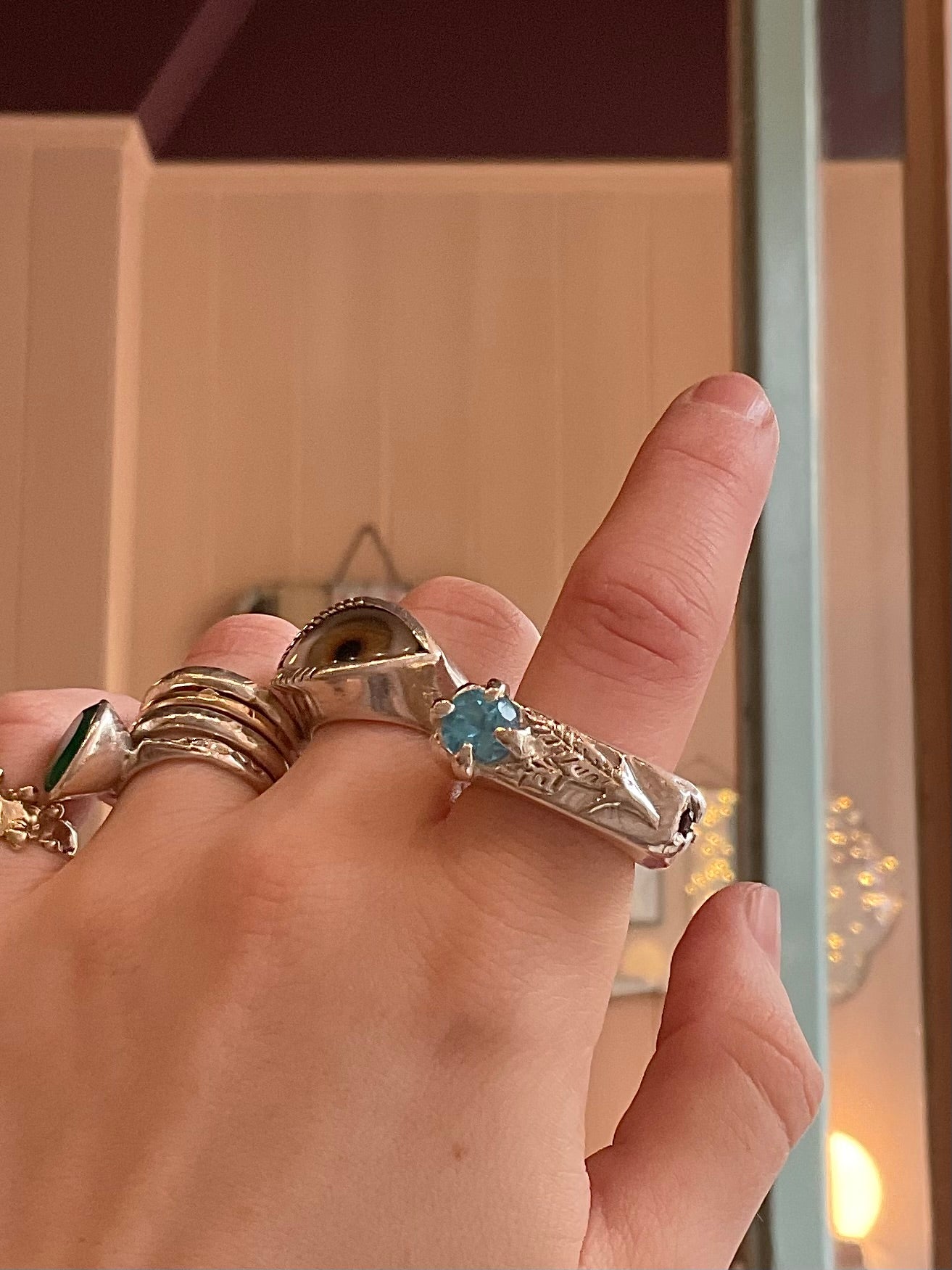 Topaz Foliage Signet Ring