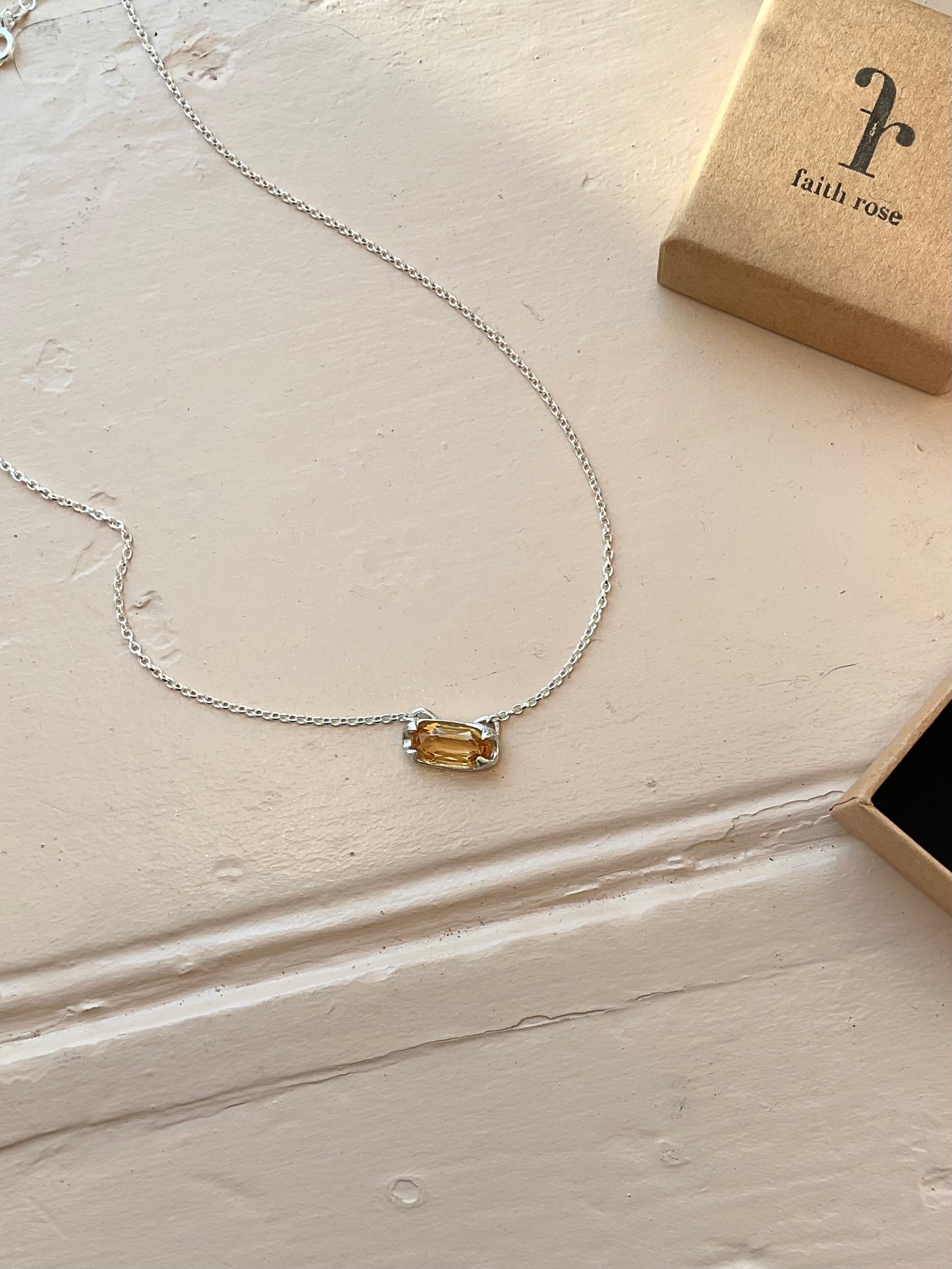 Petite Antique Citrine Necklace
