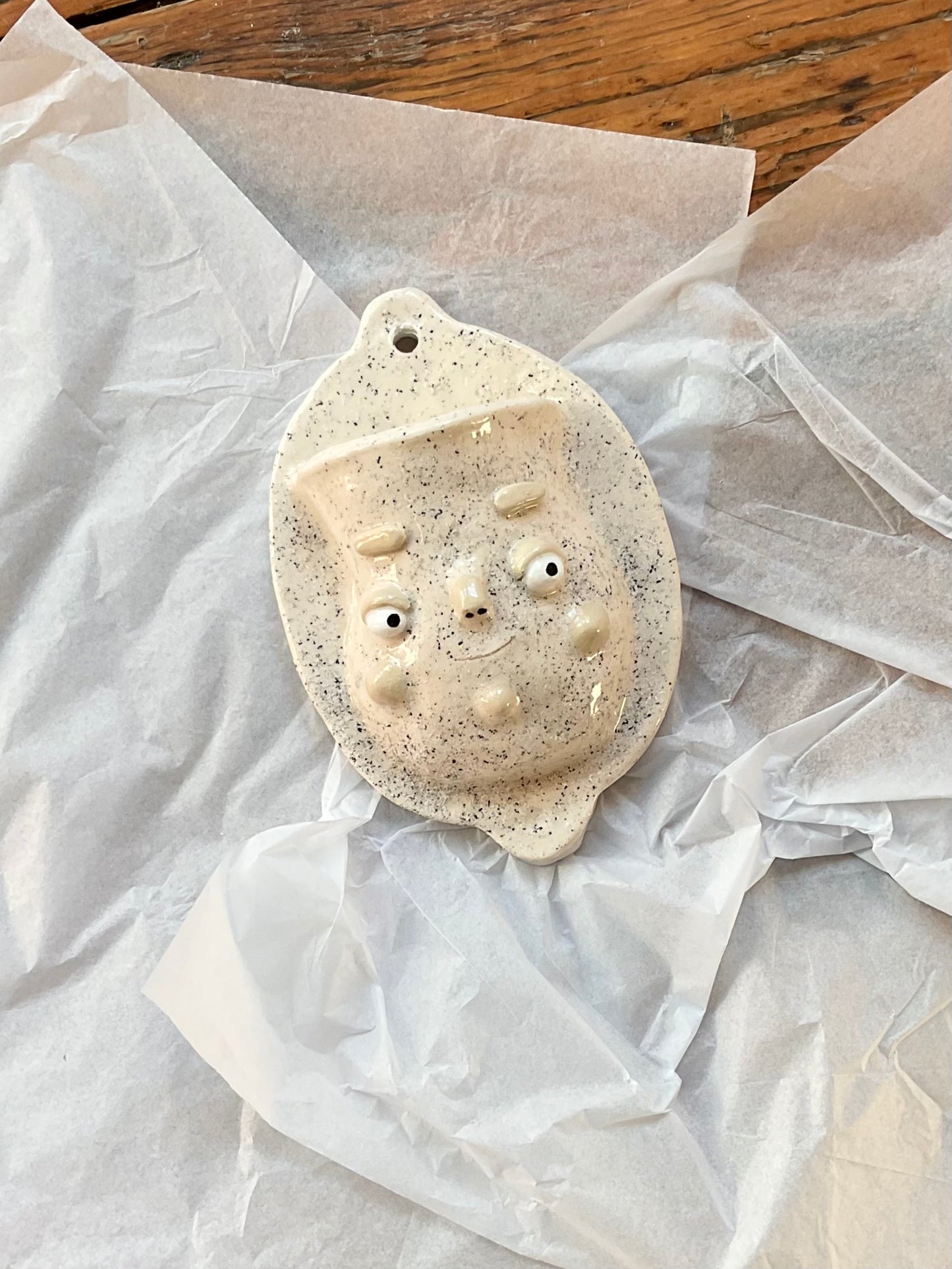 Ponky Wots Wall Vase, Speckled