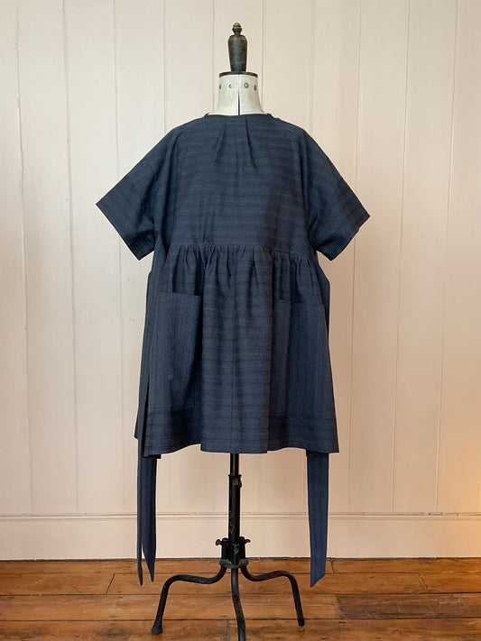 Meg dress, designer dead-stock stripe