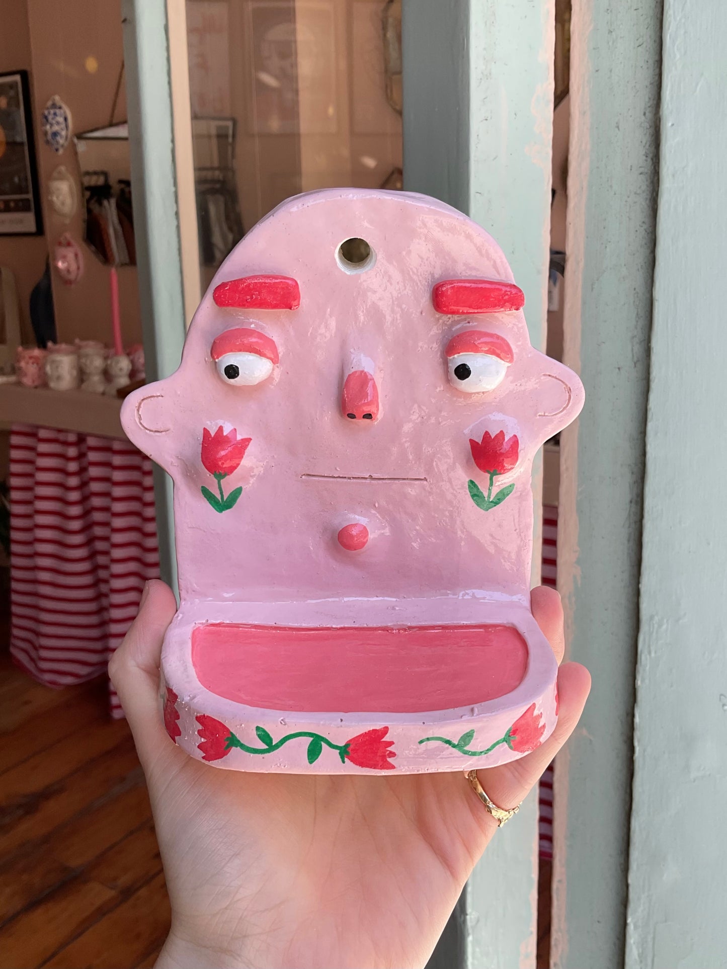 Pink Tulip Ponky Wots Wall Shelf