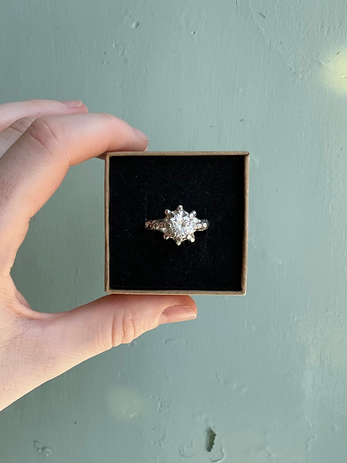 Moissanite star ring