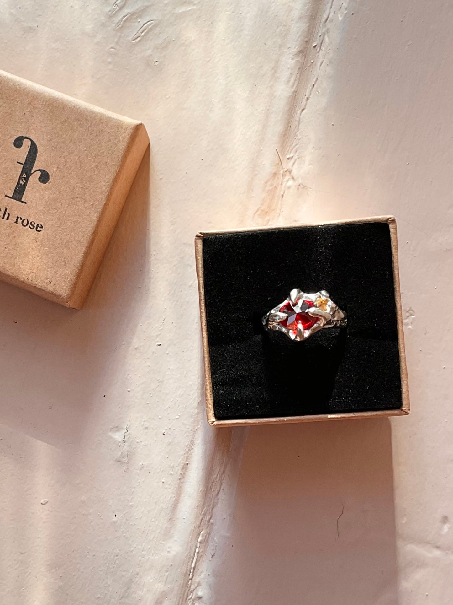 Garnet & Citrine Ring