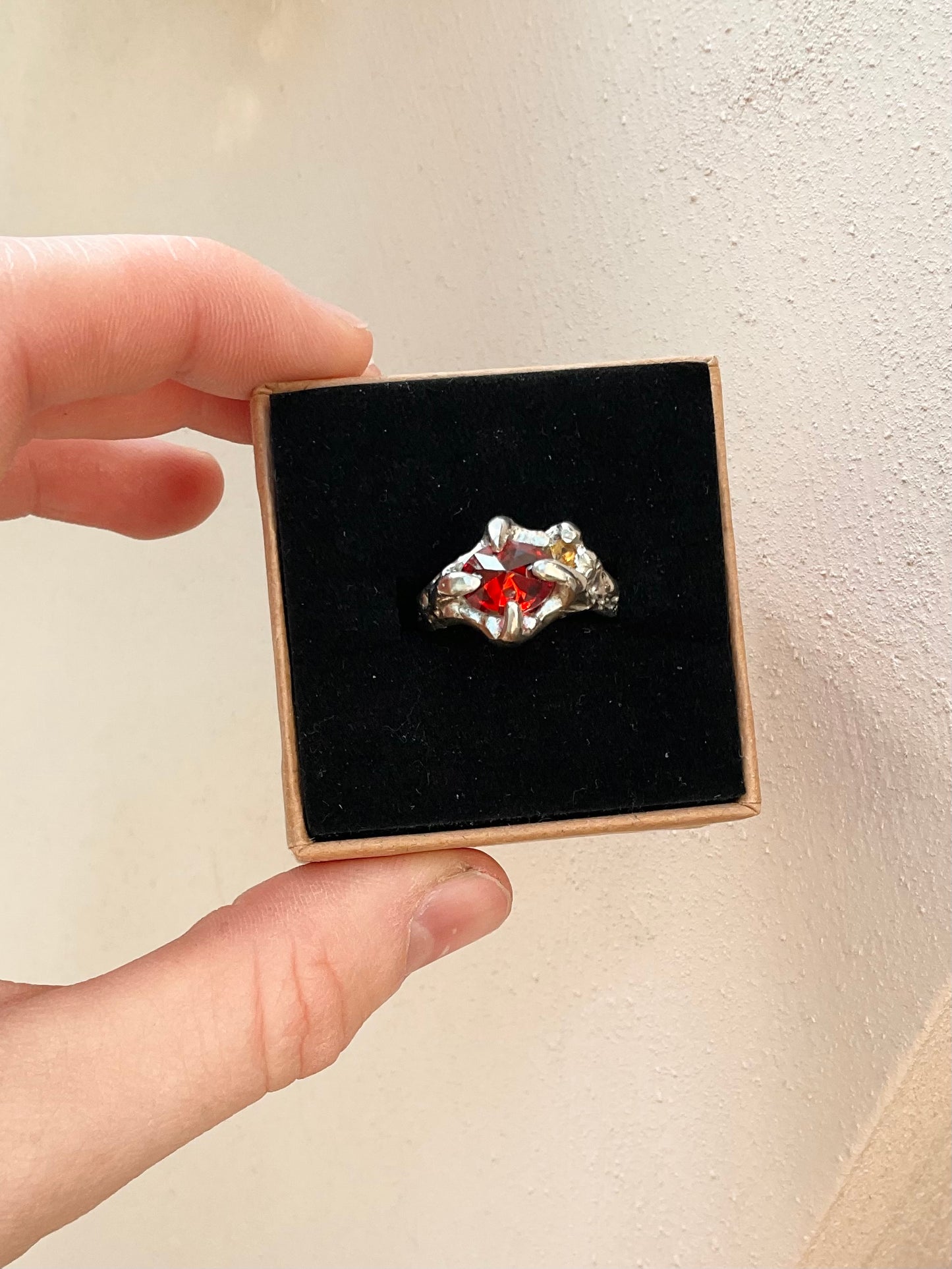 Garnet & Citrine Ring