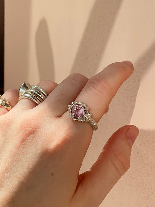 Amethyst Bobble Ring
