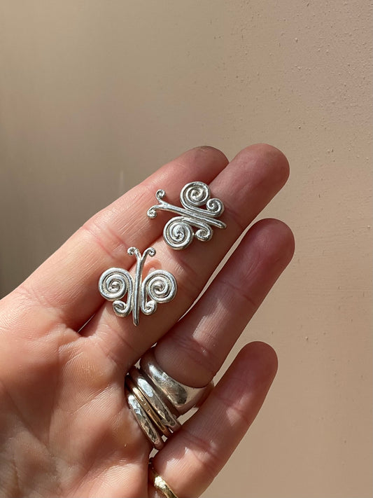 Butterfly Spiral Earrings