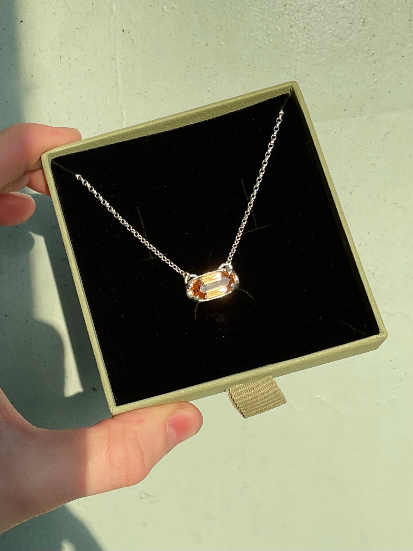 Petite Antique Citrine Necklace