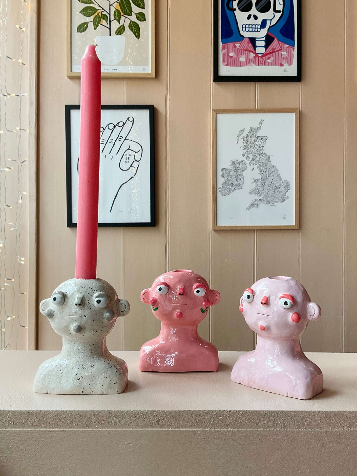 Flower Cheeks Candlestick Holder