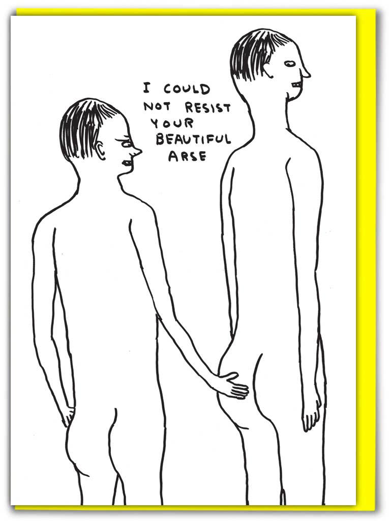 David Shrigley Greetings Card - Beautiful Arse